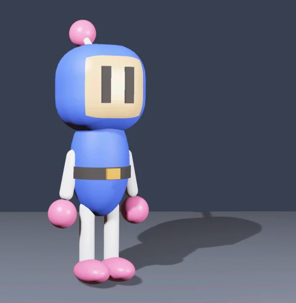 The Bomberman player character model